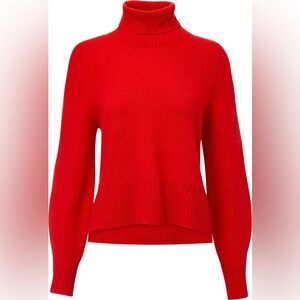COPY - Like New Veronica Beard Lerato 100% Cashmere Turtleneck Sweater in Red, …